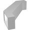 Ekena Millwork 5-in. W x 16-in. D x 22-in. H Burlington Architectural Grade PVC Knee Brace BRCP05X16X22BUR - alternate 5